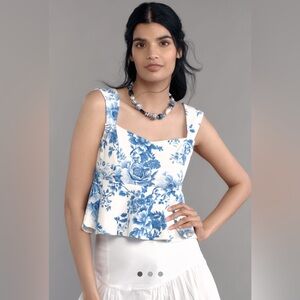 NWT - Maeve - Square-Neck‎ Peplum Tank Top